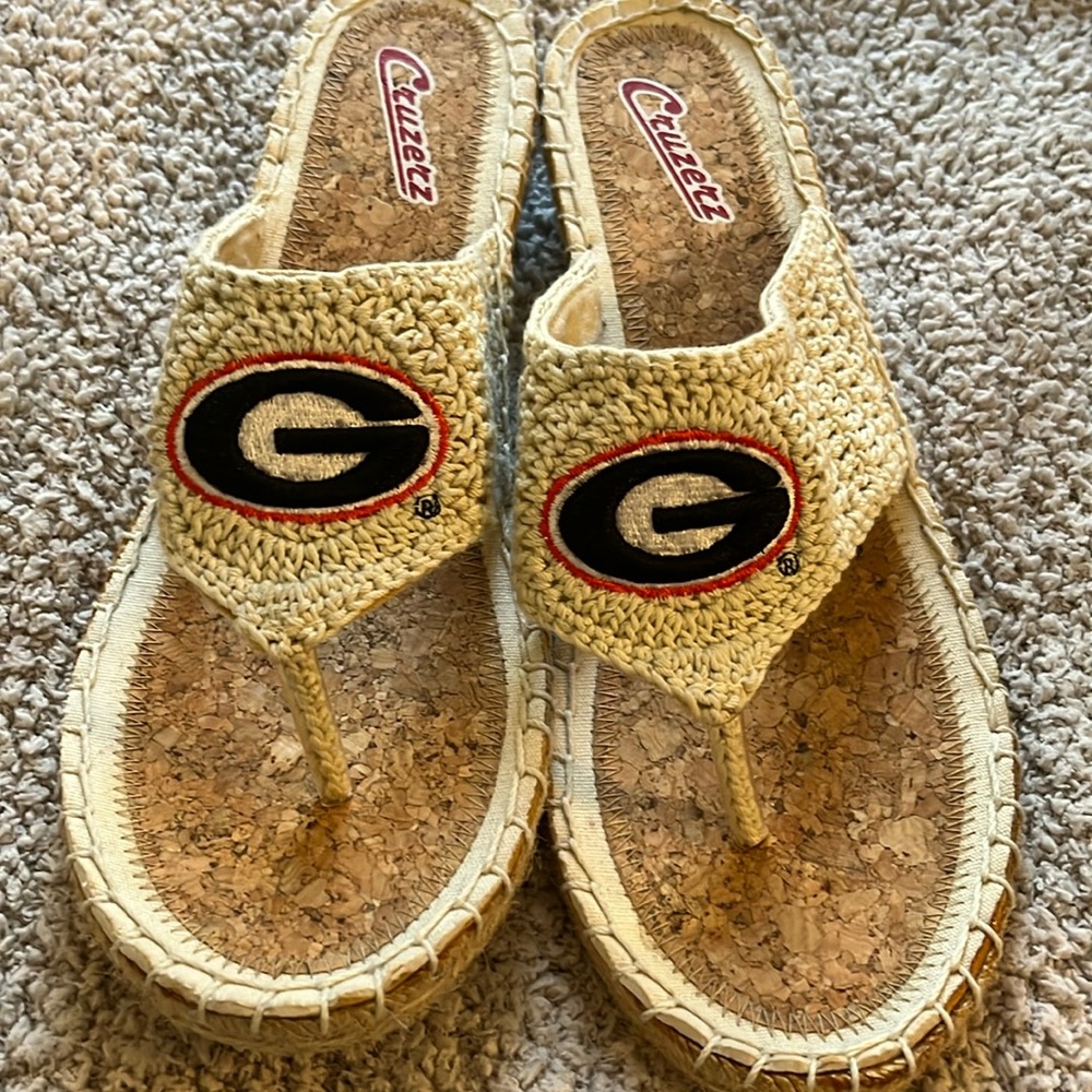 Campus Cruzers UGA women’s cork sandal size 10 NWOT